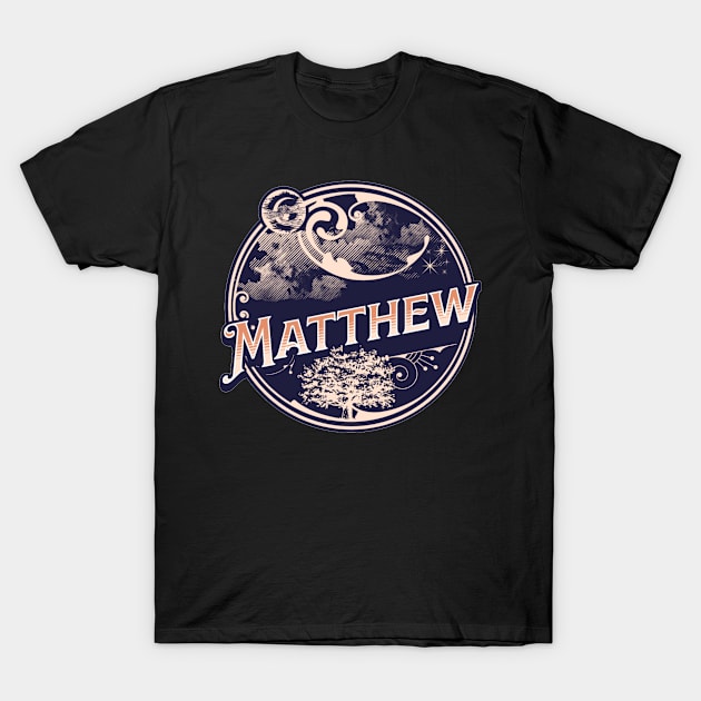 Matthew Name Tshirt T-Shirt by Renata's